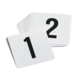 Tablecraft White Plastic 1-100 Card Number Set with Black Numbers