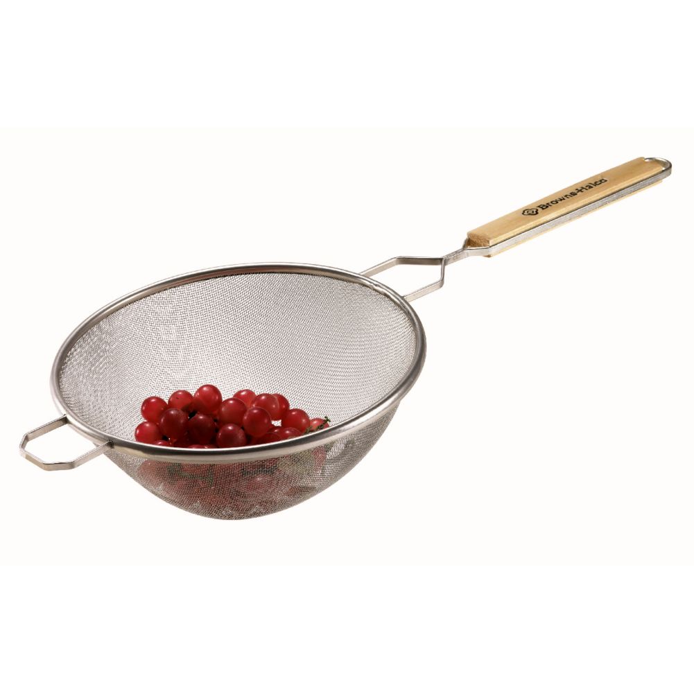 Browne Foodservice Fine Single-Mesh Strainer with 8" Bowl