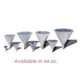 Adcraft&reg; 62 Oz. White Boilable Plastic Funnel