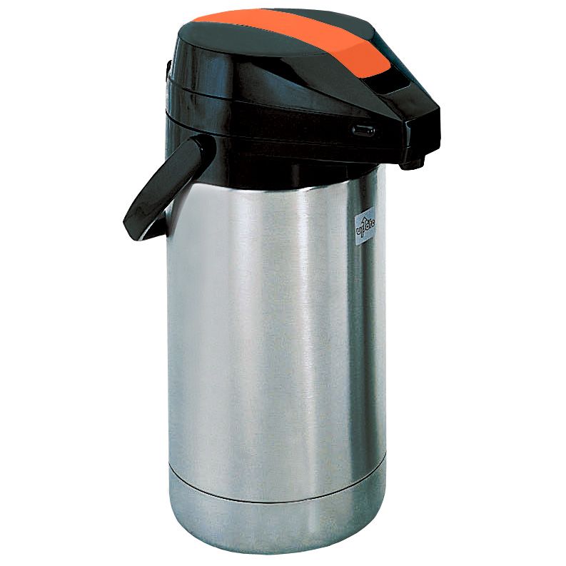 Update International Satin Finish S/S 2.5 L  Airpot / Orange Lever-Top