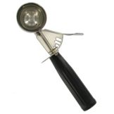 Adcraft&reg; 1-1/4 Oz. Black Ice Cream Disher