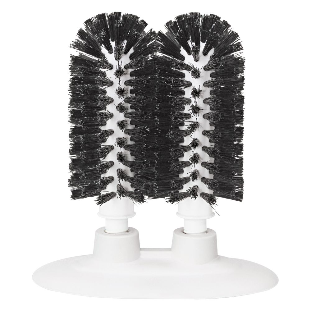 Bar Maid 2-Brush Manual Glass Washer w/ Suction Cup Base