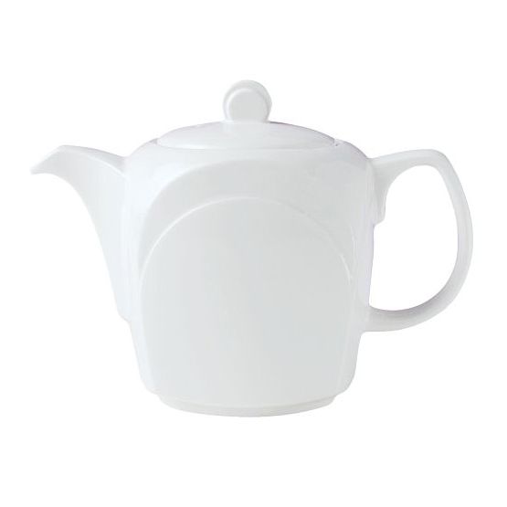 Steelite Distinction Bianco White 30 Oz. Teapot with Lid A