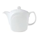 Steelite Distinction Bianco White 30 Oz. Teapot with Lid A