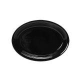 Concentrix Oval Coupe Platter, Black, 13-1/2" x 9-3/4"