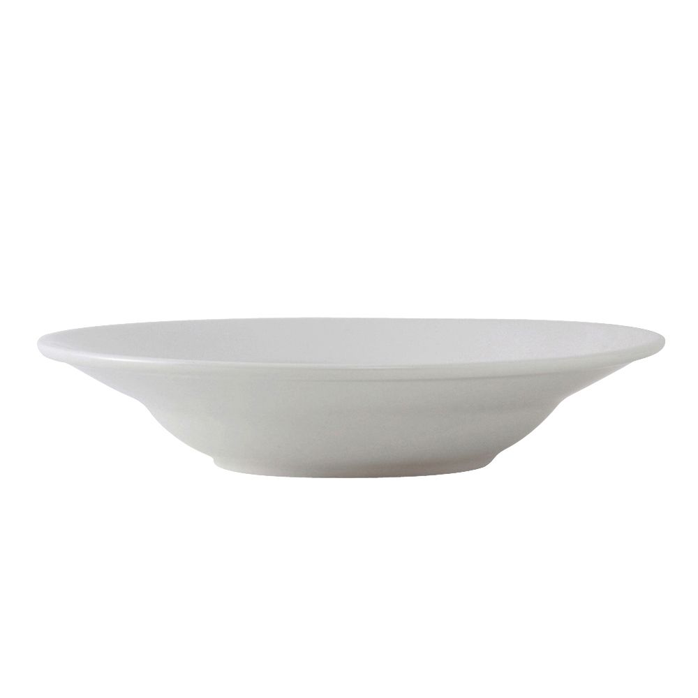 Tuxton&reg; 12 Oz. Alaska/Colorado Porcelain White Rim Soup Bowl
