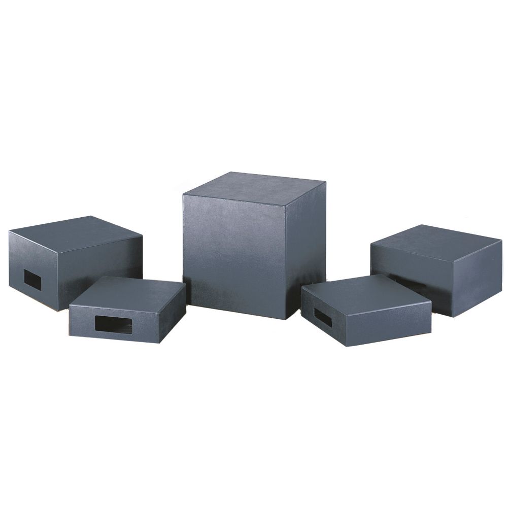 Cal-Mil&reg; Self Contained Set of 5 Black Display Riser System