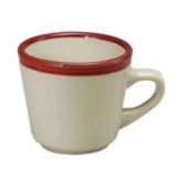 Oneida&reg; Jubilee&trade; 7 Oz. Ivory / Raspberry Cup