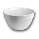 Hall&reg; China Bright White  Round 3-1/4 Quart Bowl