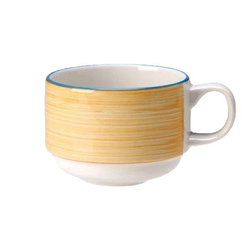 Steelite Simplicity Rio Yellow 7 Oz Slimline Stacking Cup