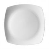 Ten Strawberry Street Aurora White 10-3/4" Square Dinner Plate