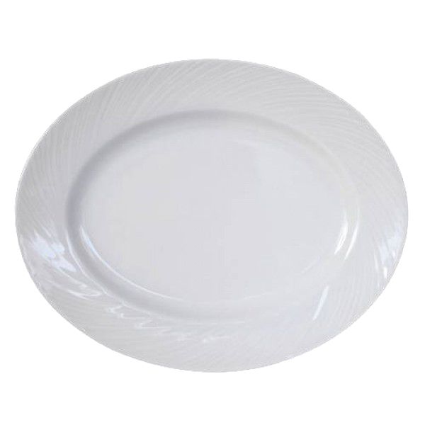 Steelite Distinction Spyro White 13" Oval Platter