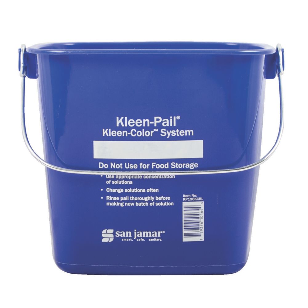 San Jamar&reg; Blue 6-Quart Keel-Pail&reg;