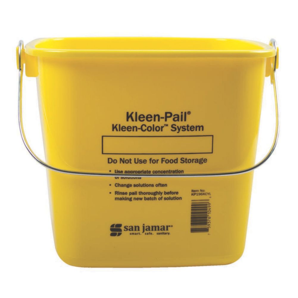 San Jamar KP196KCYL Kleen-Pail® 6 Quart Yellow General Use Pail