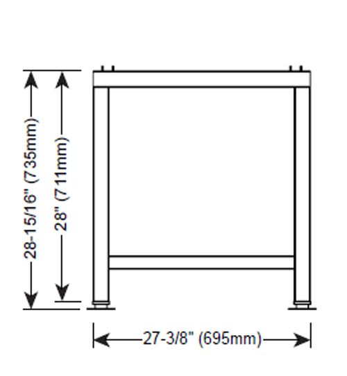 Alto-Shaam 28-15/16 Stationary Stand w/ Shelf for 6-10ESiN CombiOven
