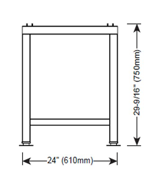 Alto-Shaam 28-15/16 Stationary Stand w/ Shelf for 6-10ESiN CombiOven