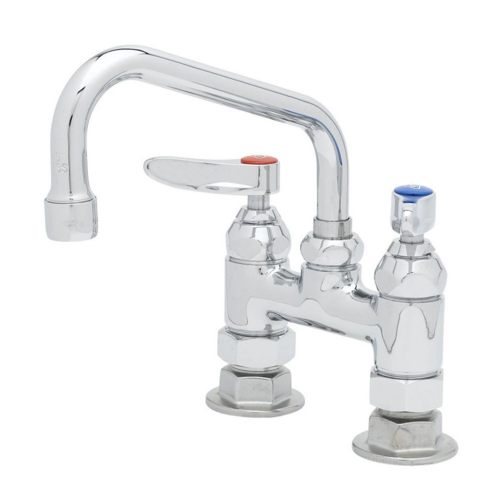 T & S Brass 6" Deck Mounted Double Pantry Faucet