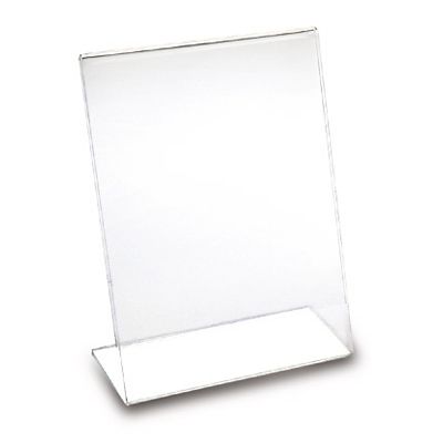 Delfin 8-1/2x11 in. Acrylic Clear Card Holder W/Slant Back Holder