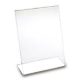 Delfin 8-1/2x11 in. Acrylic Clear Card Holder W/Slant Back Holder