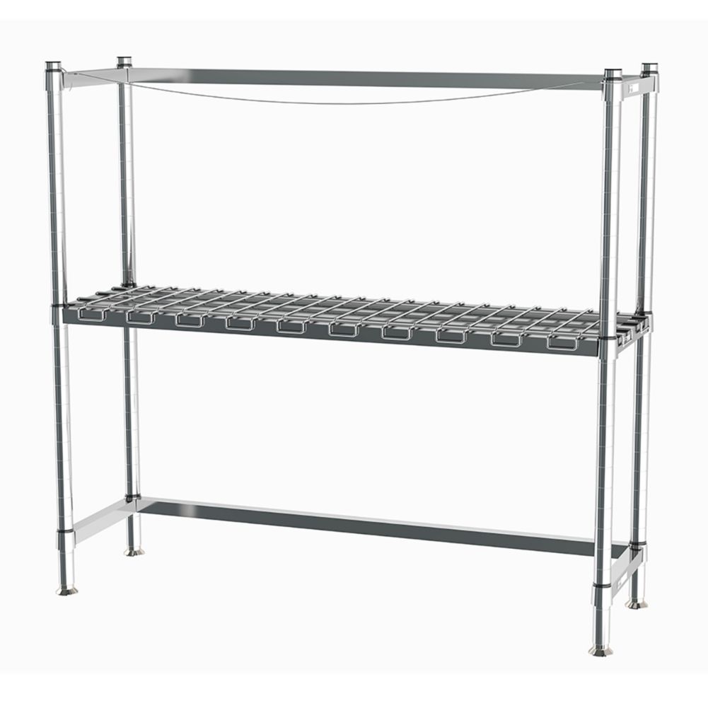 Metro&reg; HD Super&trade; 6-Keg Beer Handling Rack w/ 1 Dunnage Rack