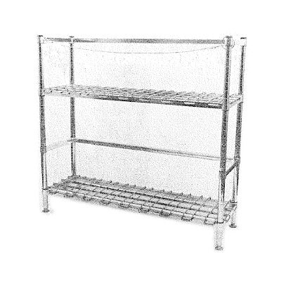 Metro&reg; HD Super&trade; 6-Keg Beer Handling Rack w/ 1 Dunnage Rack