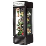 True&reg; Black 1-Swing Door Glass End Floral Case, 23 Cubic Ft
