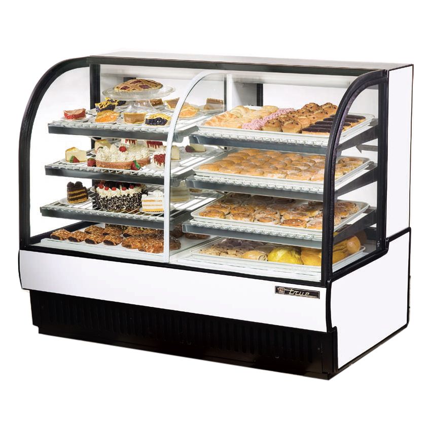 True&reg; White Dual Zone Refrigerated/Dry Bakery Case, 30.4 Cubic Ft
