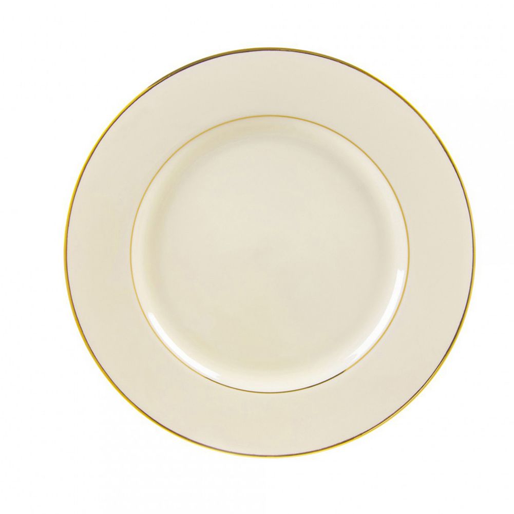 Ten Strawberry Street Cream Double Gold 7-3/4" Salad Plate
