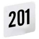 American Metalcraft Heavy White Plastic # 201-250 Table Number Cards