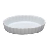 Vertex&reg; Market Buffet White Oval 7 Oz Fluted Quiche Dish