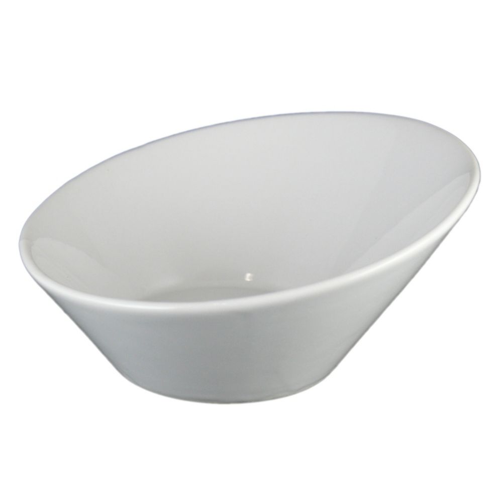 Vertex&reg; China Signature White 8 Oz Incline Bowl