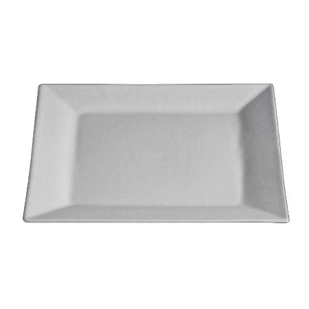 Bugambilia Medium Square Flat Buffet Platter, White