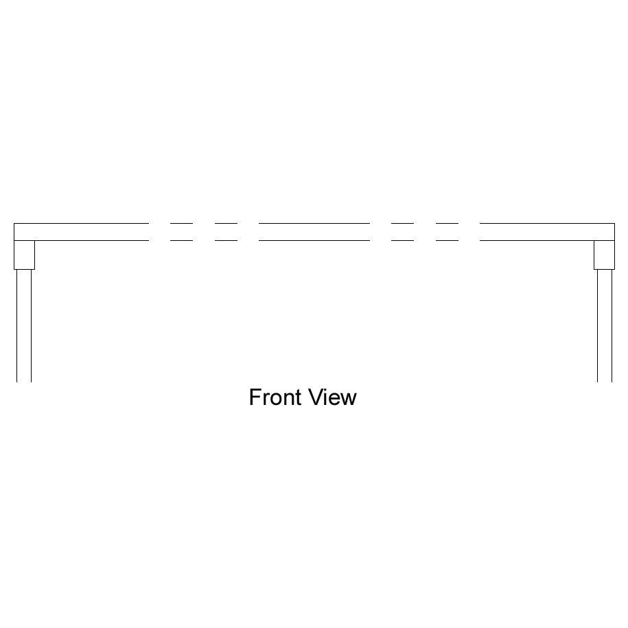 Randell&reg; 68" x 16" Single Cantilever Mounted Overshelf