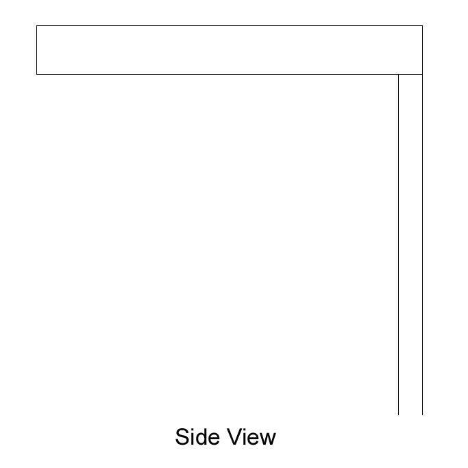 Randell&reg; 68" x 16" Single Cantilever Mounted Overshelf