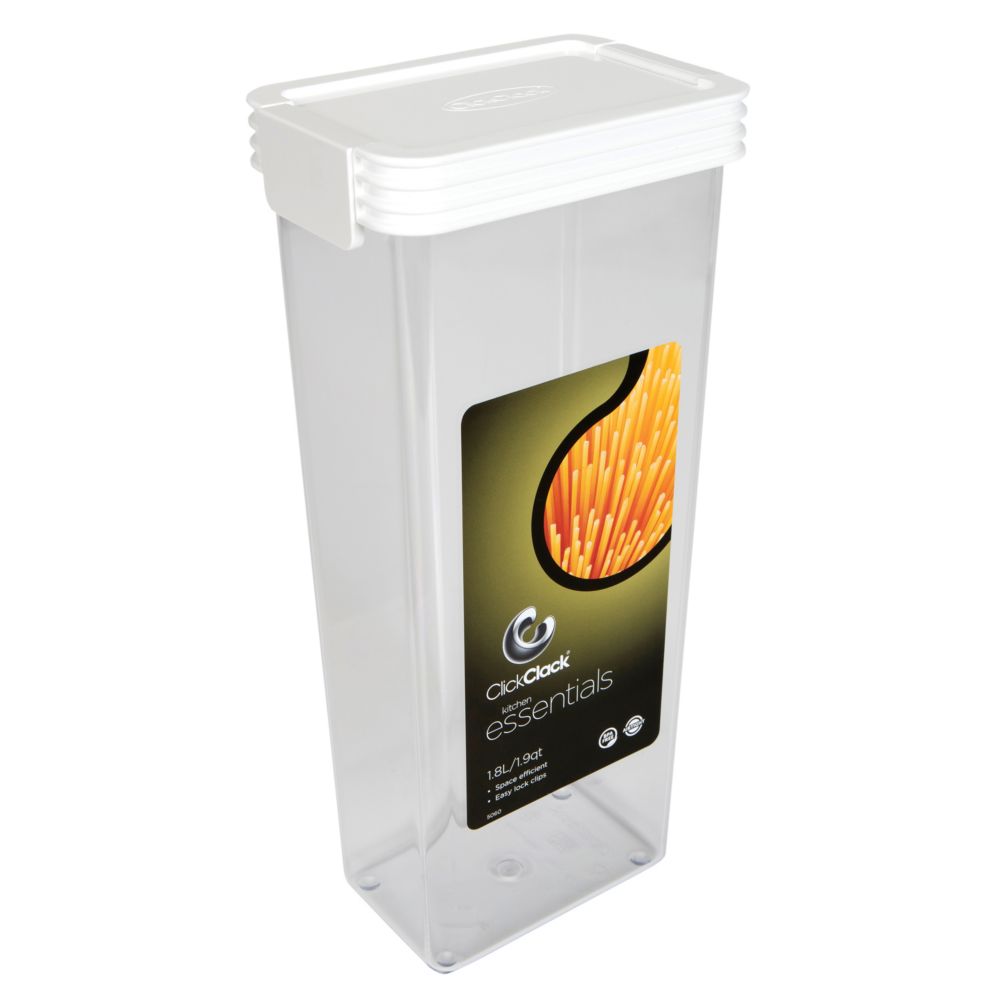ClickClack&reg; Airtight Storers 1.9 Qt Canister with White Lid