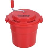 Chef-Master&trade; Red Plastic Manual 5 Gal Salad Dryer Spinner