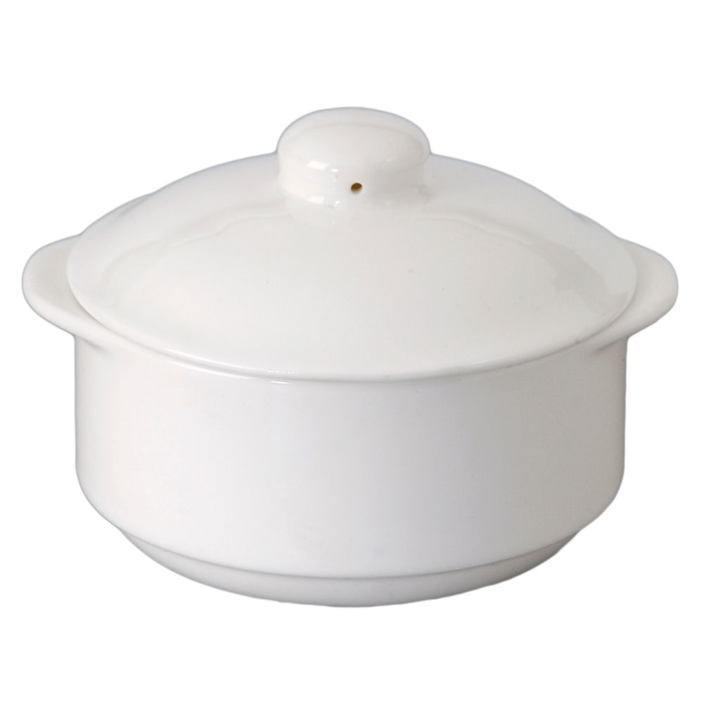 Vertex&reg; China Rubicon Undec. White 9 Oz Soup / Sugar Bowl with Lid