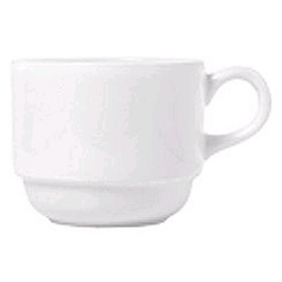 Syracuse White Undecorated Chateau 9 oz Stacking Tea Cup