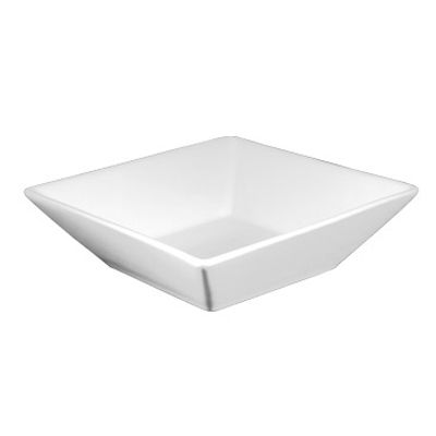 Gourmet Display 36 Oz Square Porcelain Bowl, White