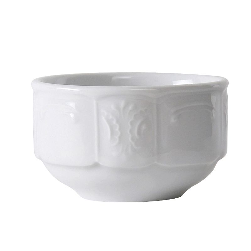 Tuxton&reg; Chicago 7 Oz. Porcelain White Stackable Bouillon Cup