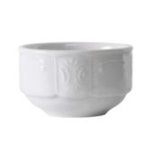 Tuxton&reg; Chicago 7 Oz. Porcelain White Stackable Bouillon Cup