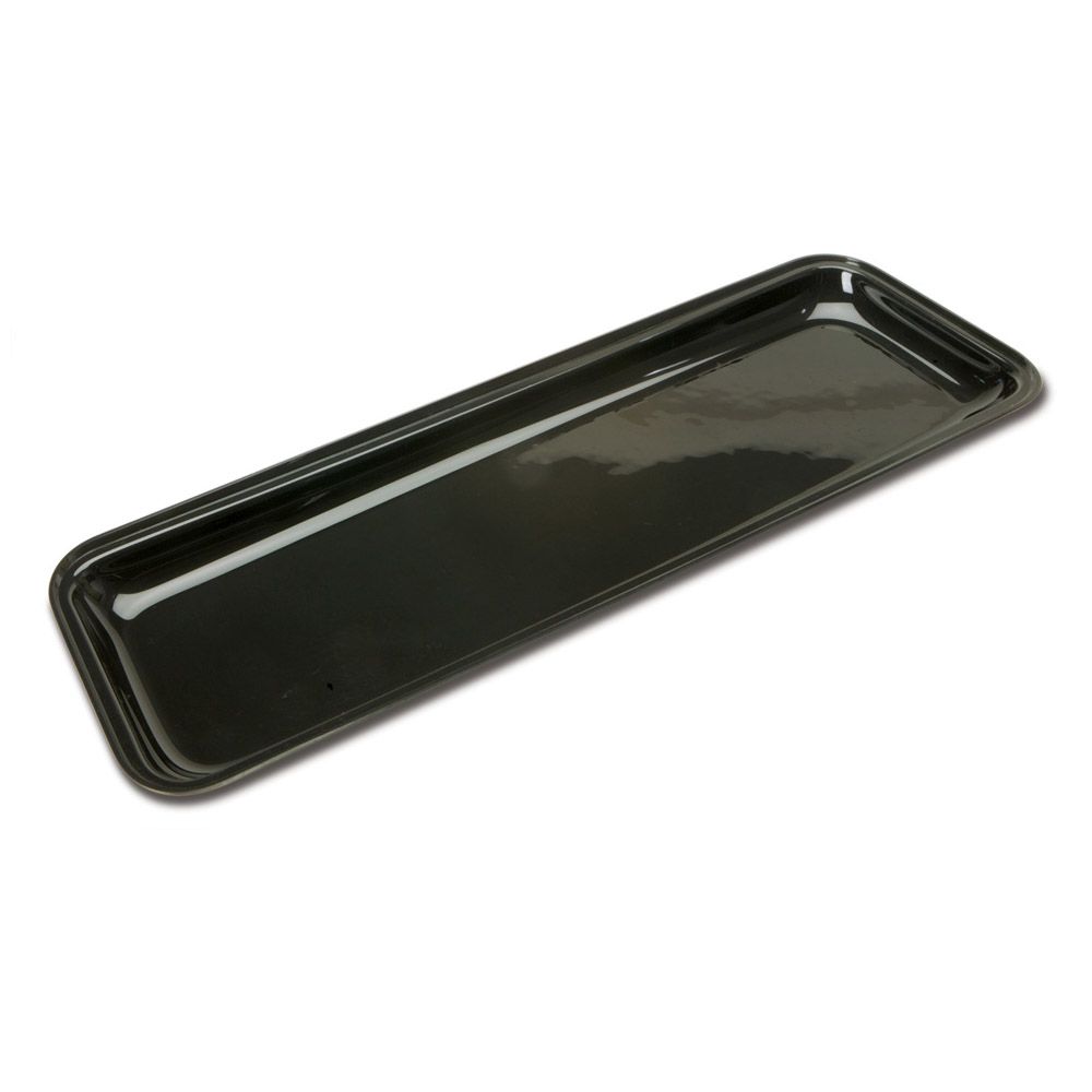 Delfin 19.5" x 10" x 1" Black Rectangular Market Tray