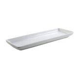 Tuxton&reg; 13-1/2" x 5" Porcelain White Tray