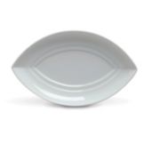 Steelite Rene Ozorio Aura Duo White Saucer for Large 6.5 Oz Oval Bowl