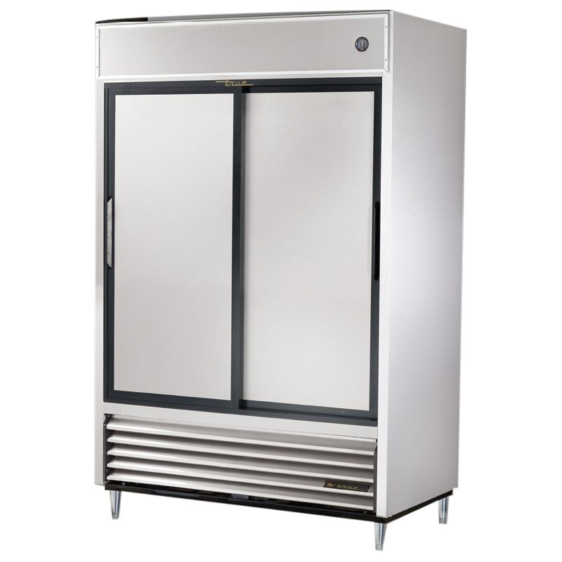 True&reg; 2-Section 47 Cu Ft Reach-In Solid Slide-Door Refrigerator
