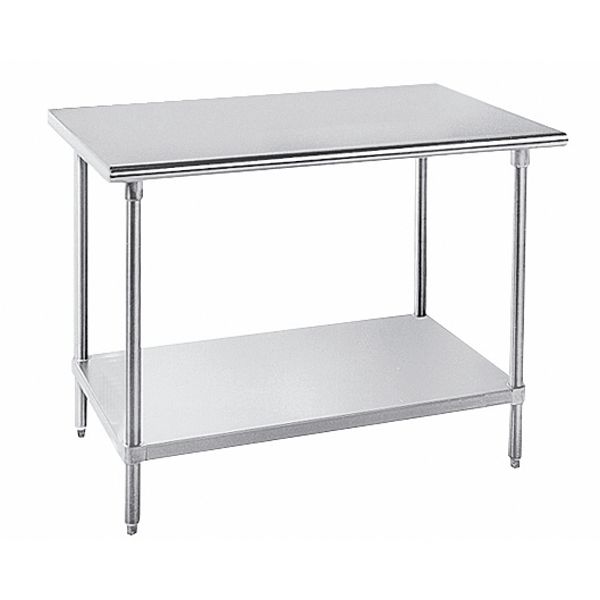 MG-Series Standard 36 x 96 Flat Top Work Table w/ Undershelf, MG-368