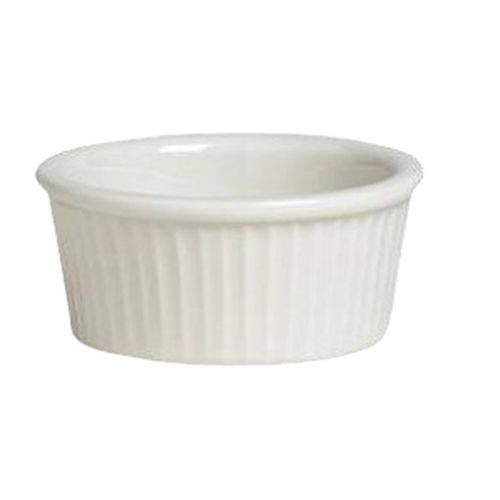 Steelite Anfora American Basics White 6 Oz. Fluted Ramekin