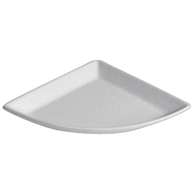 Bugambilia Small Quarter Moon Buffet Platter, White