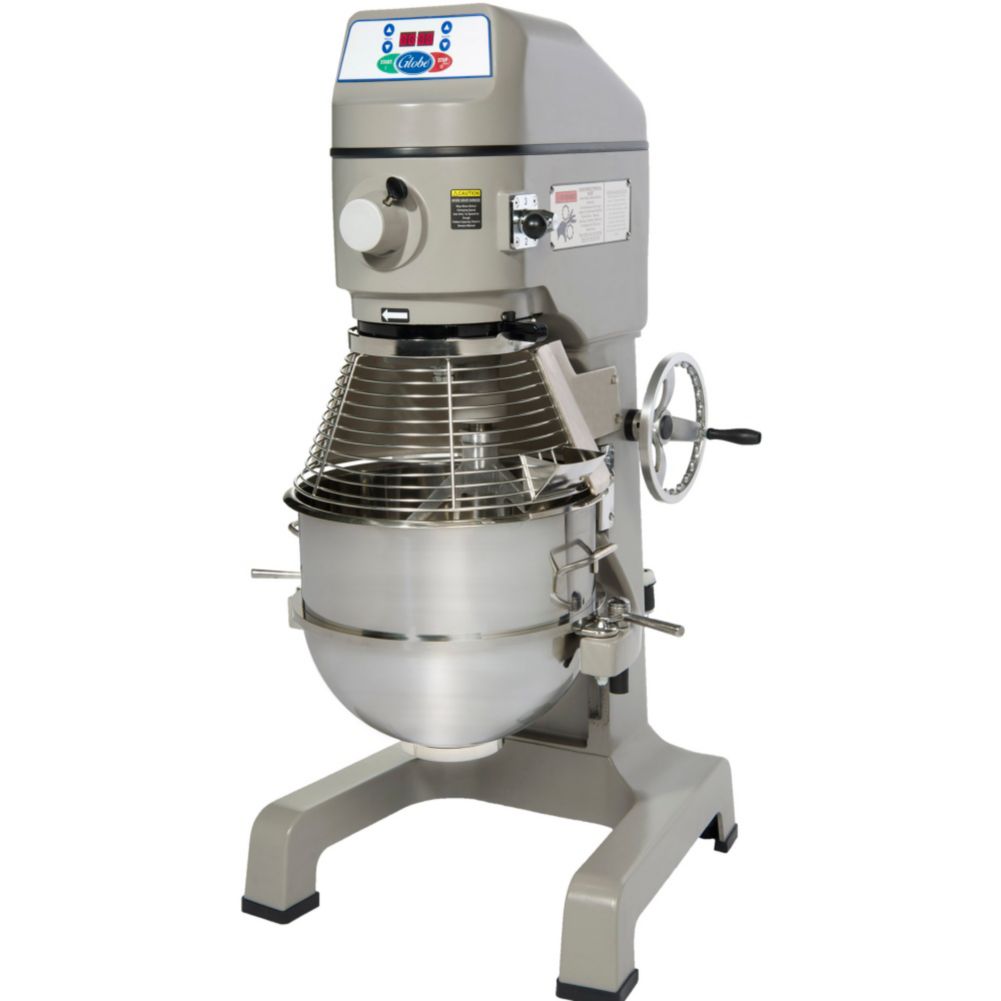 Globe Food 3-Speed 40 Qt Floor Model Vertical Mixer w/ Safety Guard