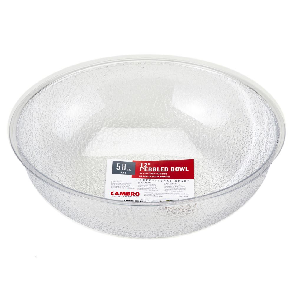 Cambro Camwear&reg; Bowl, Pebbled, 5.8 Qt
